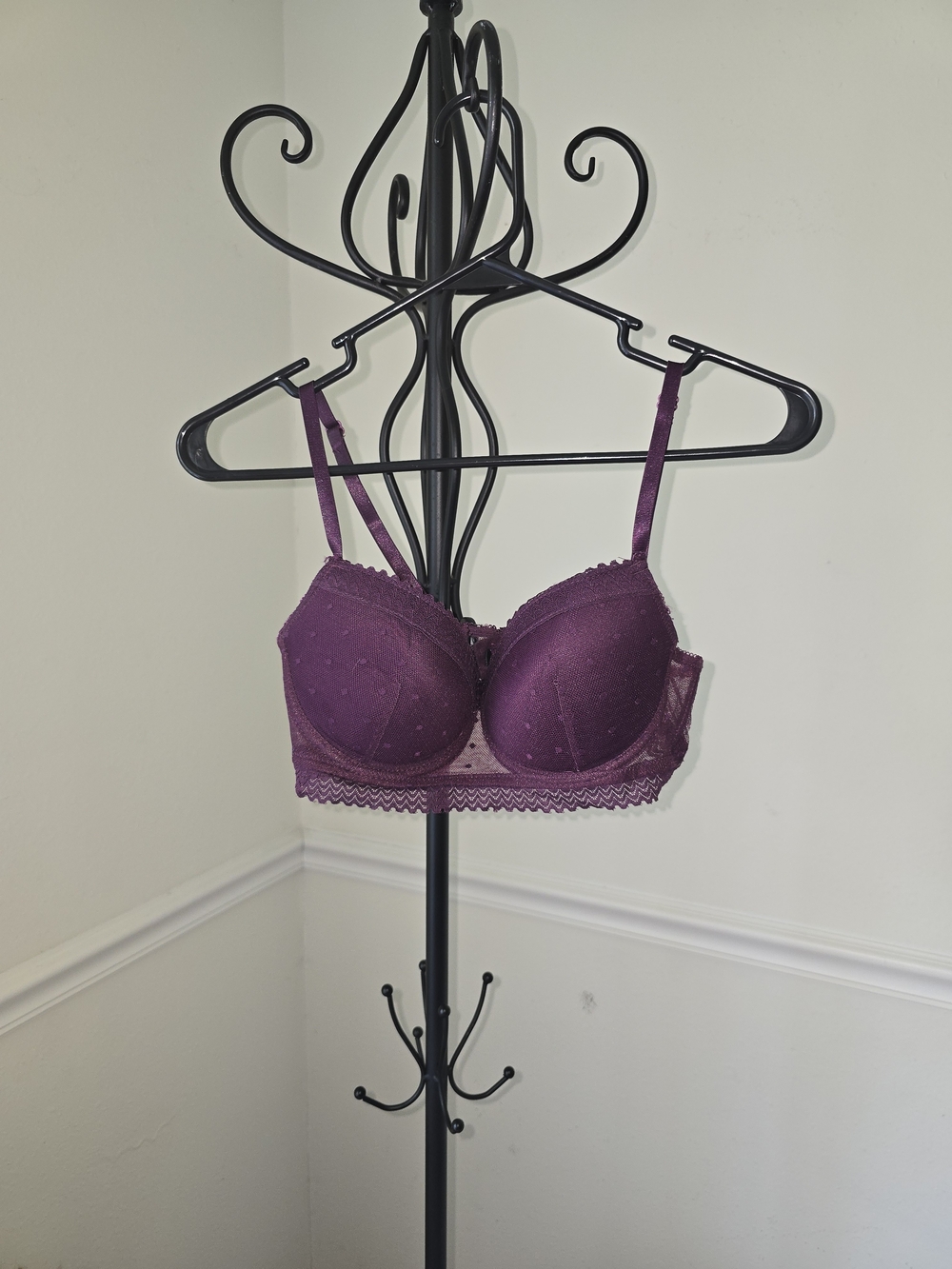 Marilyn Monroe Plum Lace Underwire Bra